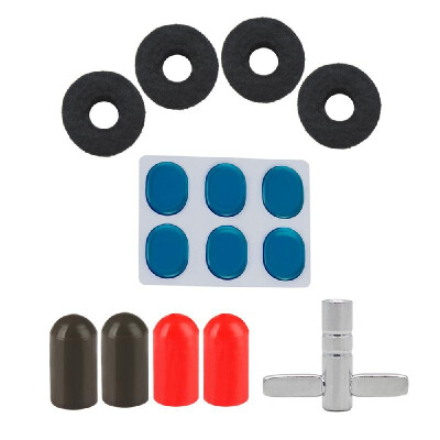 

Drum Set Accessories Kit with 4pcs Cymbal Stand Felt Washeres 4pcs Drumstick Rubber Tips 6pcs Drum Damper Gel Pads Muffler Mut