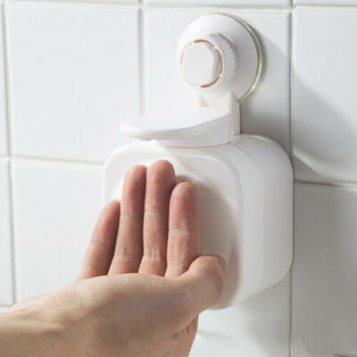 

Siaonvr Suction Cup Soap Dispenser Wall Mounted ABS Waterproof Soap Box for Bathroom