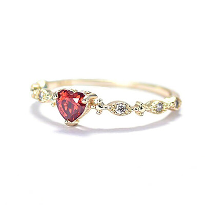 

New Gold Rings Plated In Rose Crystal Silver Plated Wedding Engagement Rings