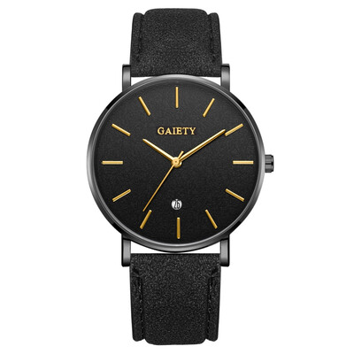 

Gobestart Fashion Simple Simple Casual Calendar Business Leather With Strap Mens Watch