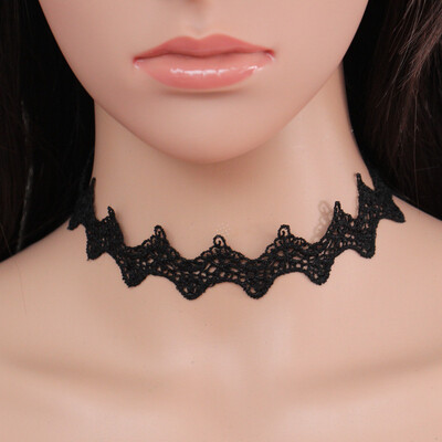 

New Black Lace Short Choker Necklace Girls Punk Elegant Trendy Women Korean Necklace Fashion Jewelry