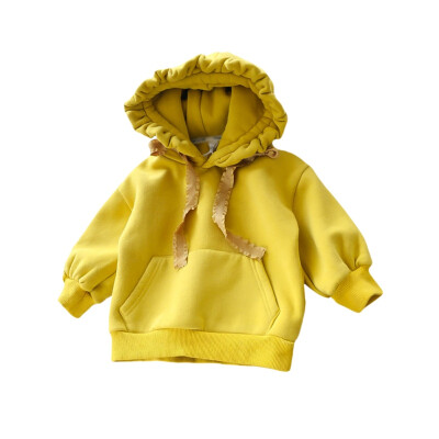 

Children Toddler Clothing Spring Autumn Cute Fashion Baby Girl Solid Color Long Sleeve Hoodies Kids Casual Sweatshirts