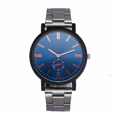 

Gobestart New Men Watch Stainless Steel Clock Male Quartz Alloy Belt Casual Wristwatch