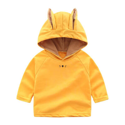 

Cute Rabbit Ear Baby Hoodies Korean Long Sleeve Cotton Infant Pullover Tops
