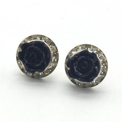 

Olaru Jewelry 6 Colors Korea Rose Duoble Sides Stud Earring Female Crystal Small Cute Holder Earrings Hooks Sale C-P52