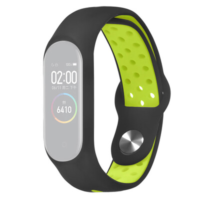 

〖Follure〗Sports Soft Silicone Two color Point Wristband Wrist Strap For Xiaomi Mi Band 4