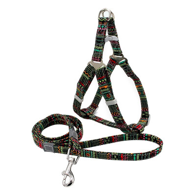 

Indian Style Dog Harness&Leash Set Dog Canvas Strap Vest And Traction Rope For Outdoor Walking For Small Medium Pets