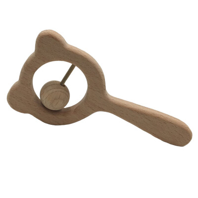 

Tailored 1 pc Natural Beech Wood Teething Rattle Baby Nursiing Chewable Teether