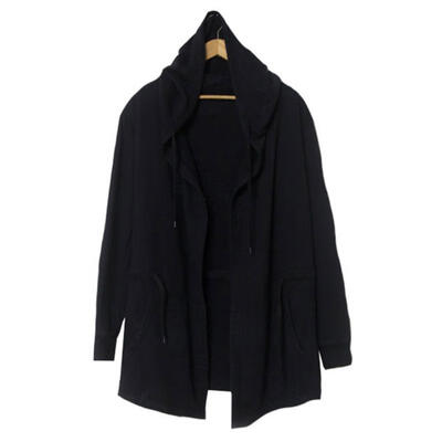 

Spring New Cardigan Hoodies Solid Color Hooded Sweater Jacket Outdoor Windscreen Cloak Sweatshirts HD07 For Men