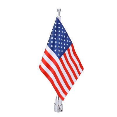 

Motorcycle Metal Pole Flagpole Pattern of American Flag Stars&Stripes Onboard Decorative Accessories of Motorbike