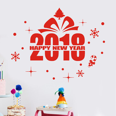 

〖Follure〗New Year 2018 Merry Christmas Wall Sticker Home Shop Windows Decals Decor
