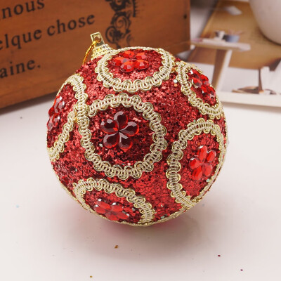 

Siaonvr Christmas Rhinestone Glitter Baubles Ball Xmas Tree Ornament Decoration 8CM