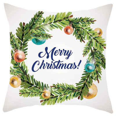 

Siaonvr Merry Christmas Short Plush Pillowcase Sofa Pad Set Home Decoration 18x18 Inch