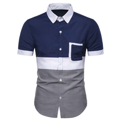 

Tailored Fashion Mens Summer Casual Dress Shirt Mens Short Sleeve Shirts Tops Tee