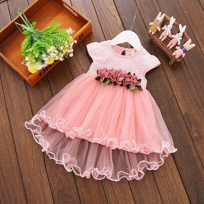 

Toddler Infant Kids Baby Girls Summer Floral Tulle Tutu Dress Princess Party Dresses 0-3Y