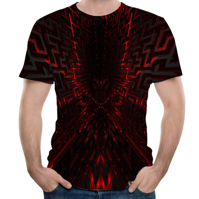 

Toponeto Mens 3D Printed Short Sleeve Shirt Casual Top Loose Blouse Round Neck Tee