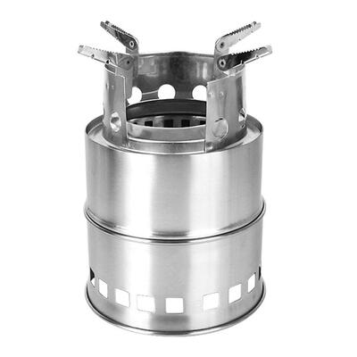 

Outdoor Portable Burning Wood Stove Stainless Steel Camping Alcohol Stove