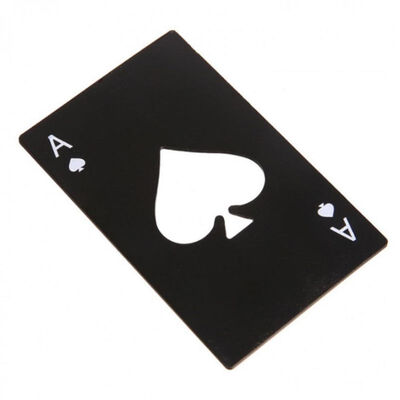 

Stainless Steel Bottle Wine Opener Beer Opener Poker Playing Card Of Spades Soda Bottle Cap Opener Bar Tools Kitchen Accessories