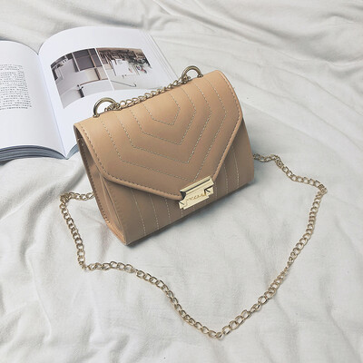 

Bag female 2019 new wild chic rhombic chain small square bag Korean fashion lock single shoulder Messenger bag
