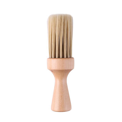 

Wooden Handle Hair Cutting Cleaning Brush Salon Neck Hair Duster Clean Tool