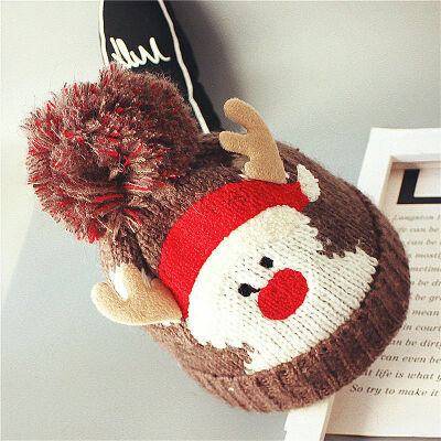 

Baby Toddler Kids Boy Girl Xmas Cute Winter Warm Knitted Crochet Beanie Hat Cap