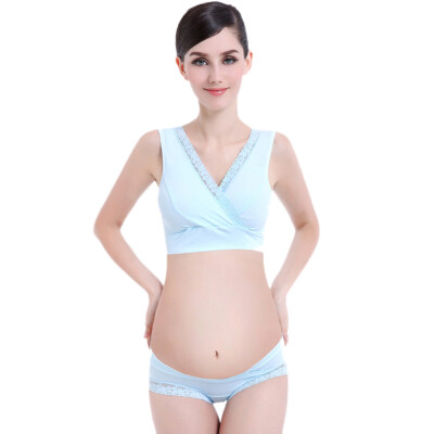 

Toponeto Women Feeding Nursing Pregnant Maternity Lace Bra Underwear Panties Set