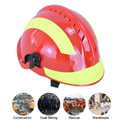 

F2 Emergency Rescue Helmet Fire Fighter Safety Helmets Workplace Fire Protection Hard Hat with Headlamp & Goggles Protective Anti-