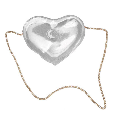 

Fashion Transparent Love Heart Shape Women Chain Strap Crossbody Shoulder Bag