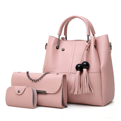 

Tailored 3PC Women Ladies Fashion Fringe Shoulder Handbag Purse Card Crossbody Tote Bag