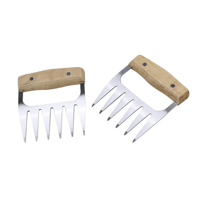 

2PCSSet Outdoor Bear Paws Forks Kitchen BBQ Tool Multi-Functional Meat Divider Claws Holder Handler Tongs Pull Shred Shredder