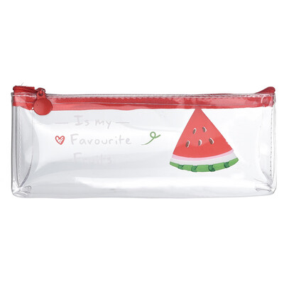 

Siaonvr Transparent Fruit Pencil Pouch Pencil Case Creative Stationery Storage Bag