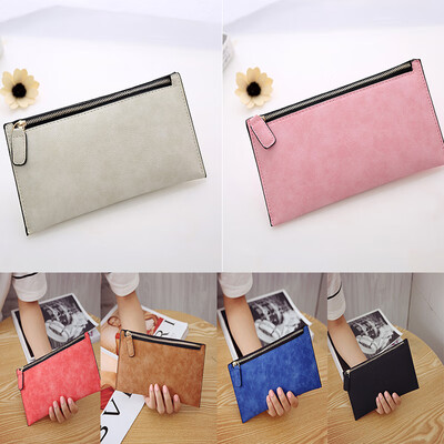 

Wallet Purse Vintage Women Card Phone Storage Zip Handbag Clutch Korean