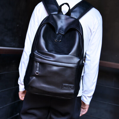 

Recreational Shoulder Bag Mens Backpack Korean Edition College Students Backpack Mens Travel Computer Mens Bag PU Fashion Cort