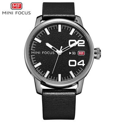 

MINI FOCUS Mens Watch Quartz Watch Personality Business Scrub Dial Large Needle Calendar Waterproof Watch MF0022G
