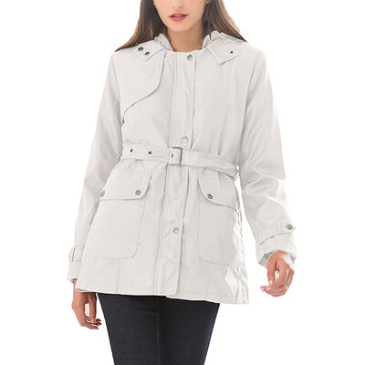 

Womens winter hooded jacket with long coat