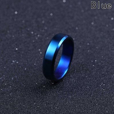 

6mm Width Titanium Stainless Steel Smooth Ring For Women Fine Jewelry