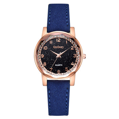 

Fashion ladies exquisite quartz watch digital tick net red matte pu leather watch