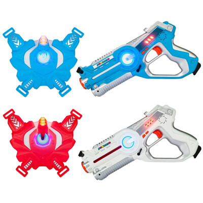 

Two-Player Toy Laser Tag Gun Blaster & Vest Armor Set for Kids for Children&Adults Battle Games Combine Multiple Sets
