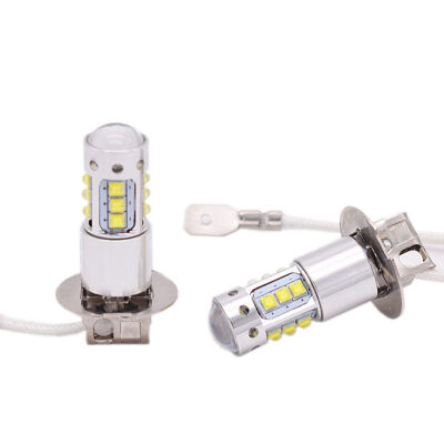 

2pcs H3 High Power CREE Chips Fog Lamp 80W 16 LED White Tail Turn Head Car Light Auto DRL Bulb