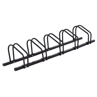 

5 Bike Bicycle Stand Parking Garage Storage Organizer-Black