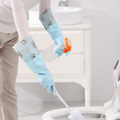 

Gobestart Waterproof Velvet Gloves Wash Dishes Dishwashing House Cleaning