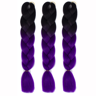 

Gobestart 1PC New Fashion Womens Gradient Long Braid Wavy Party Wigs