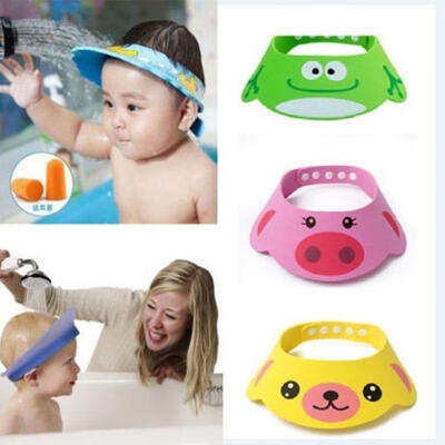 

Baby Kids Cartoon Shampoo Bath Bathing Shower Direct Visor Cap Hat Wash Hair Shield Soft Children Baby Security Shower Product