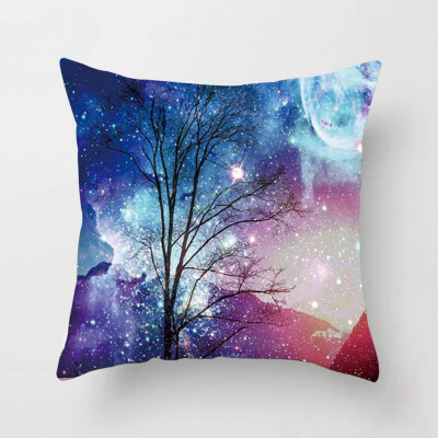 

2020 New Tree Starry Sky Creative Pillow Case Christmas Home Office Decoration Car Sofa Cushion Cover 45X45Cm