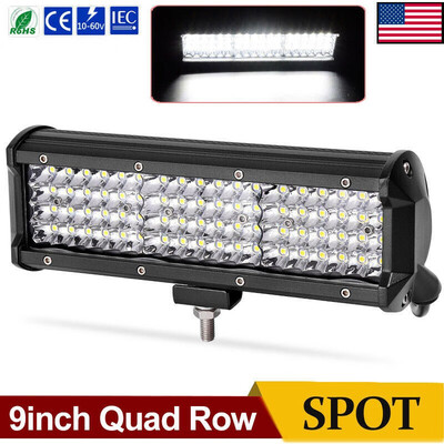 

Quad Row LED Light Bar 9 inch Offroad Bumper Driving Truck 216W for Jeep 4X4 SUV