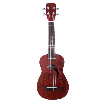 

Glarry 21" Hollow Dolphin Pattern Full Sapele Acoustic Soprano Ukulele Uke