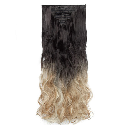 

8Pcs 18 Clips 17-26 Inch Curly Straight Full Head Clip In On Hair Extensions Women Lady Hairpiece