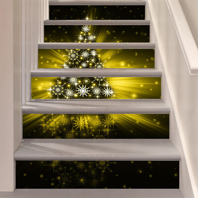 

〖Follure〗Christmas Tree Stair Stickers 3D Waterproof DIY Wall Stickers Home Decoration