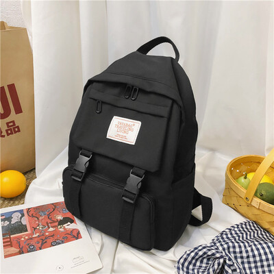 

Schoolbag female ins wind Korean high school students backpack Mori Leisure Ri Gang wave brand large-capacity backpack