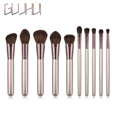 

Toponeto 10PCS Wooden Cosmetic Makeup Brush Foundation Powder Eyeshadow Brush